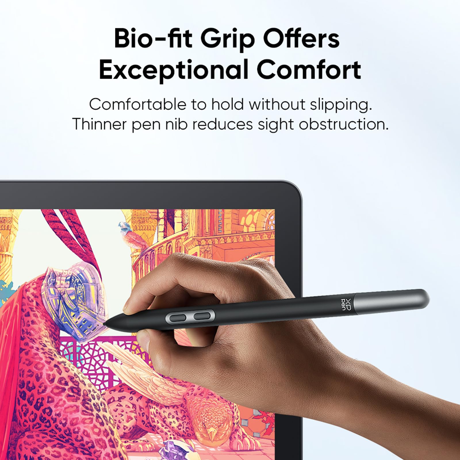 XPPen X3 Pro Slim Stylus con 2 tasti di scelta rapida, penna stilo senza batteria con livelli di pressione 16K per tablet grafica Aritst Pro 14/16/19/24 (Gen 2), Deco Pro (Gen 2) Series Graphics