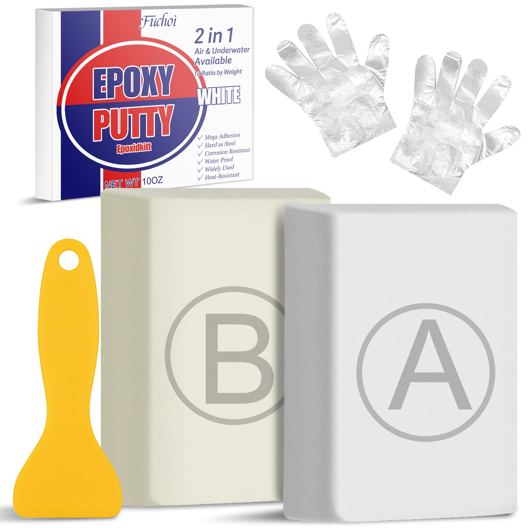 Epoxy Putty - 10oz Pool Putty for Air or Underwater Fast Repair, Paintable and Sanding - Epoxy Sculpt Clay for Fixing Leaks, Crafting, Filling,