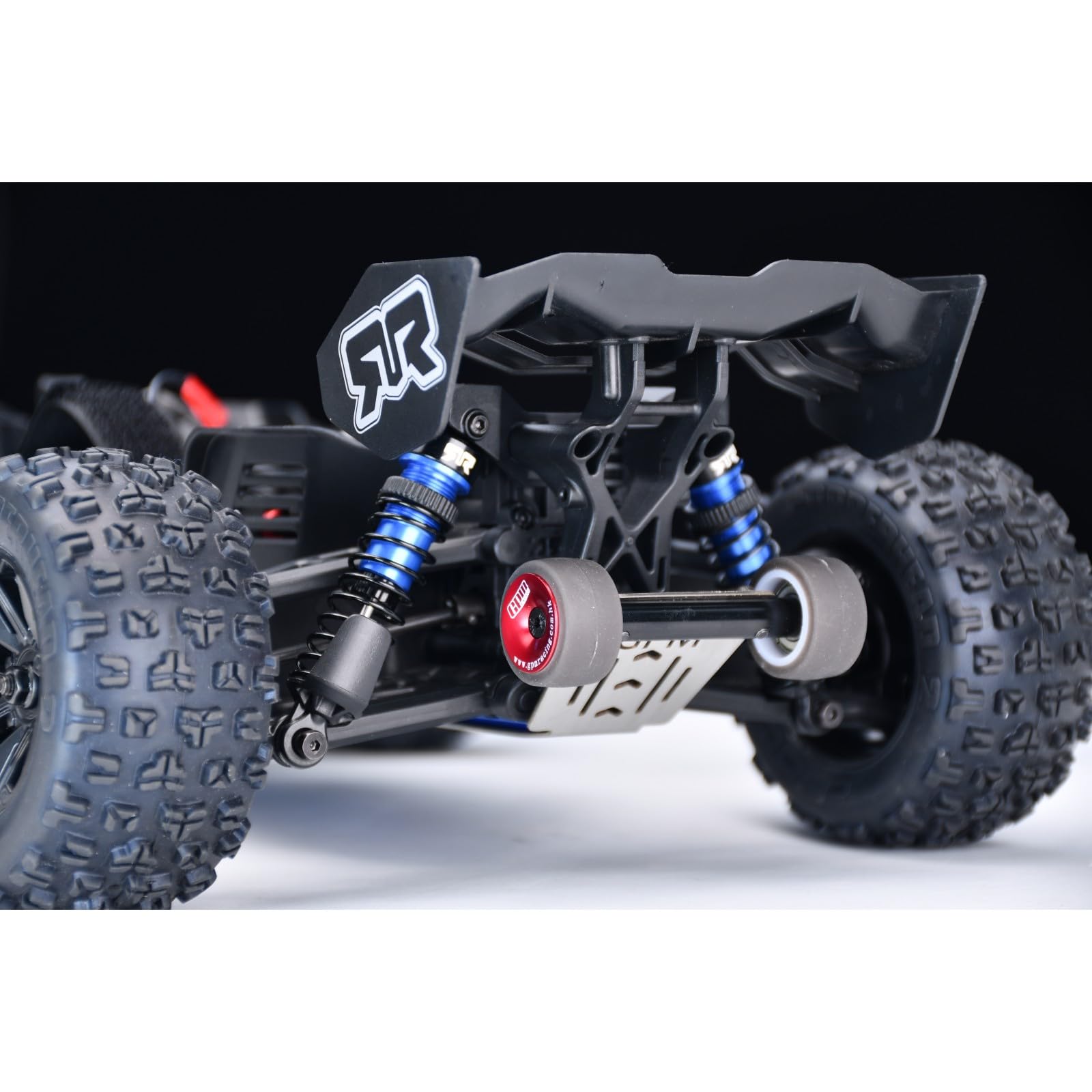 GPM Barra con cuscinetti in acciaio inox, spessore 1 mm, per Arrma 1/16 Mini Kraton 3S Speed Truck-ARA2508, rosso