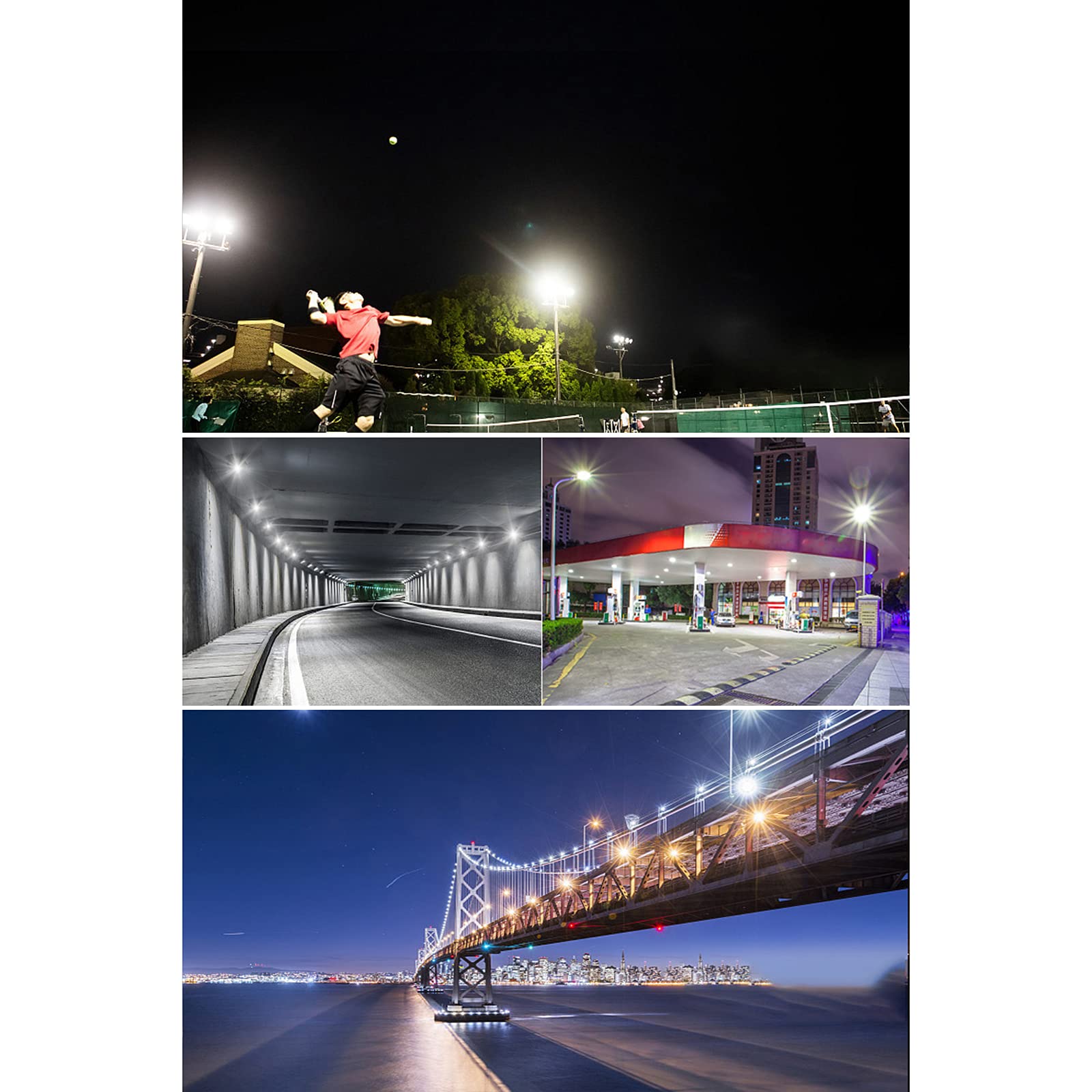 LED-Strahler für den Außenbereich, 50 – 1000 W, IP66, wasserdicht, Sicherheitslicht für den Außenbereich, 6000 K, weißes Licht, LED-Außenstrahler, ausgezeichneter Lichtspot für Garten, Terrasse,