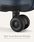 Coolife Carry On Luggage Expandable Hardside Upgrade PC Durable Lightweight Travel Suitcases with Dual Spinner Wheels & TSA Lock (Navy, Carry-On 20-Inch)