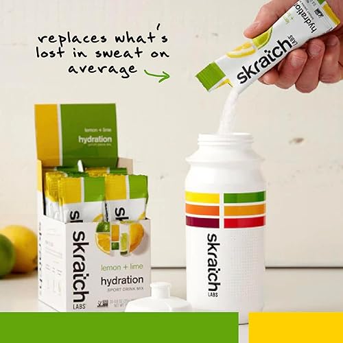 Miniatura 6 de SKRATCH LABS Paquetes de hidratación, mezcla de bebidas de hidratación, limón y lima (20 unidades) - Polvo de electrolitos desarrollado para atletas