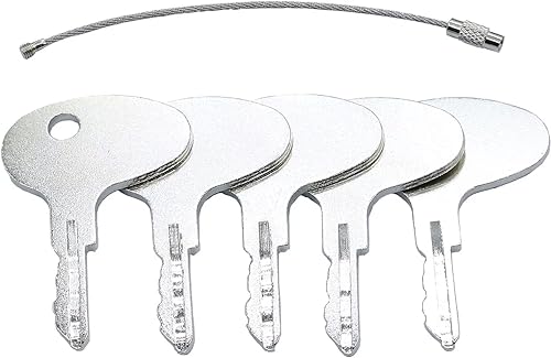 PLENTZOM 2 llaves de encendido de carretilla elevadora 123243 912-0514920 compatibles con caterpiller CAT Mitsubishi BD2 carretilla elevadora Kubota