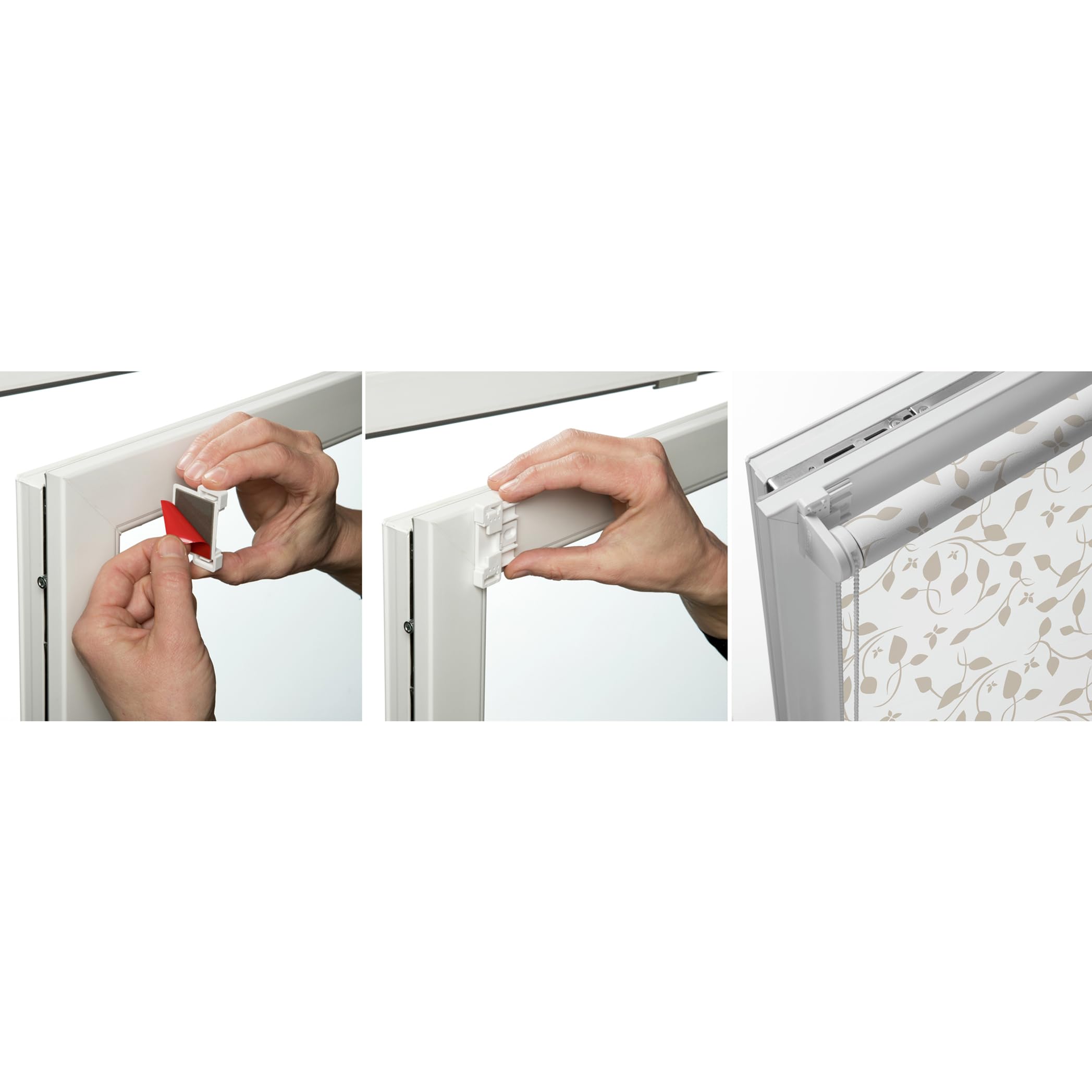 Gardinia Easyfix Tenda a Rullo con Morsetto di Fissaggio o Adesiva, Tessuto, Bianco/Naturale, 120x150