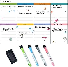 POPRUN - French Weekly Planner for Whiteboard