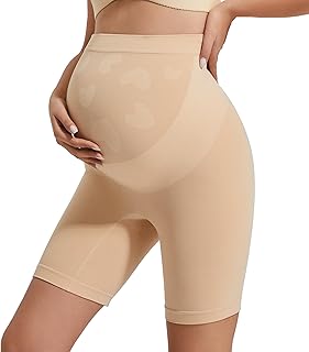INNERSY Womens Maternity Shorts Over Bump High Waist Anti Ch