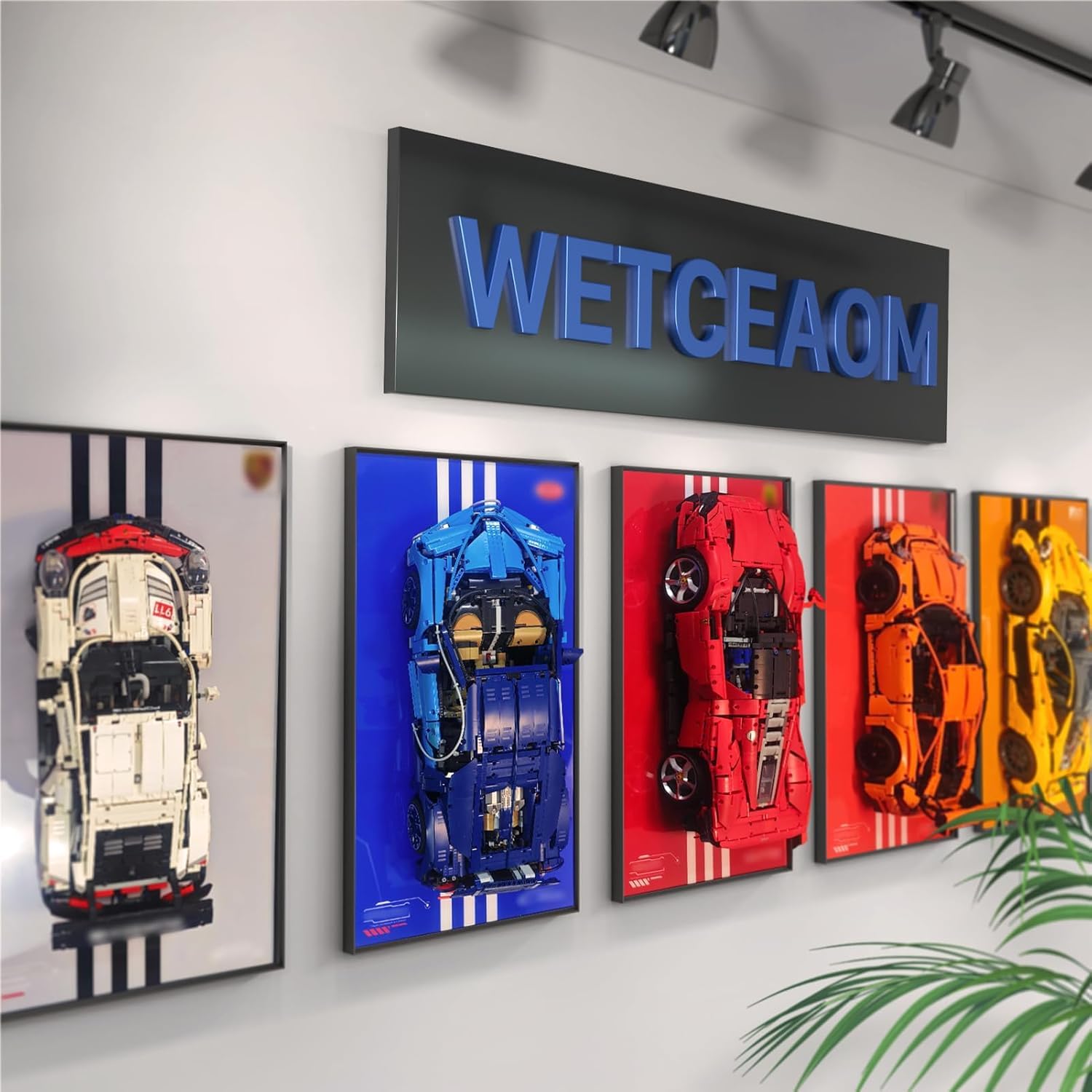 WETCEAOM Cadre Compatible avec Technic-AMG F1 W14 E Voiture 42171, Wall Display Frame for Adult Collectibles - Idéal pour Une décoration sur Le thème de la F1, à la Maison ou au Bureau.