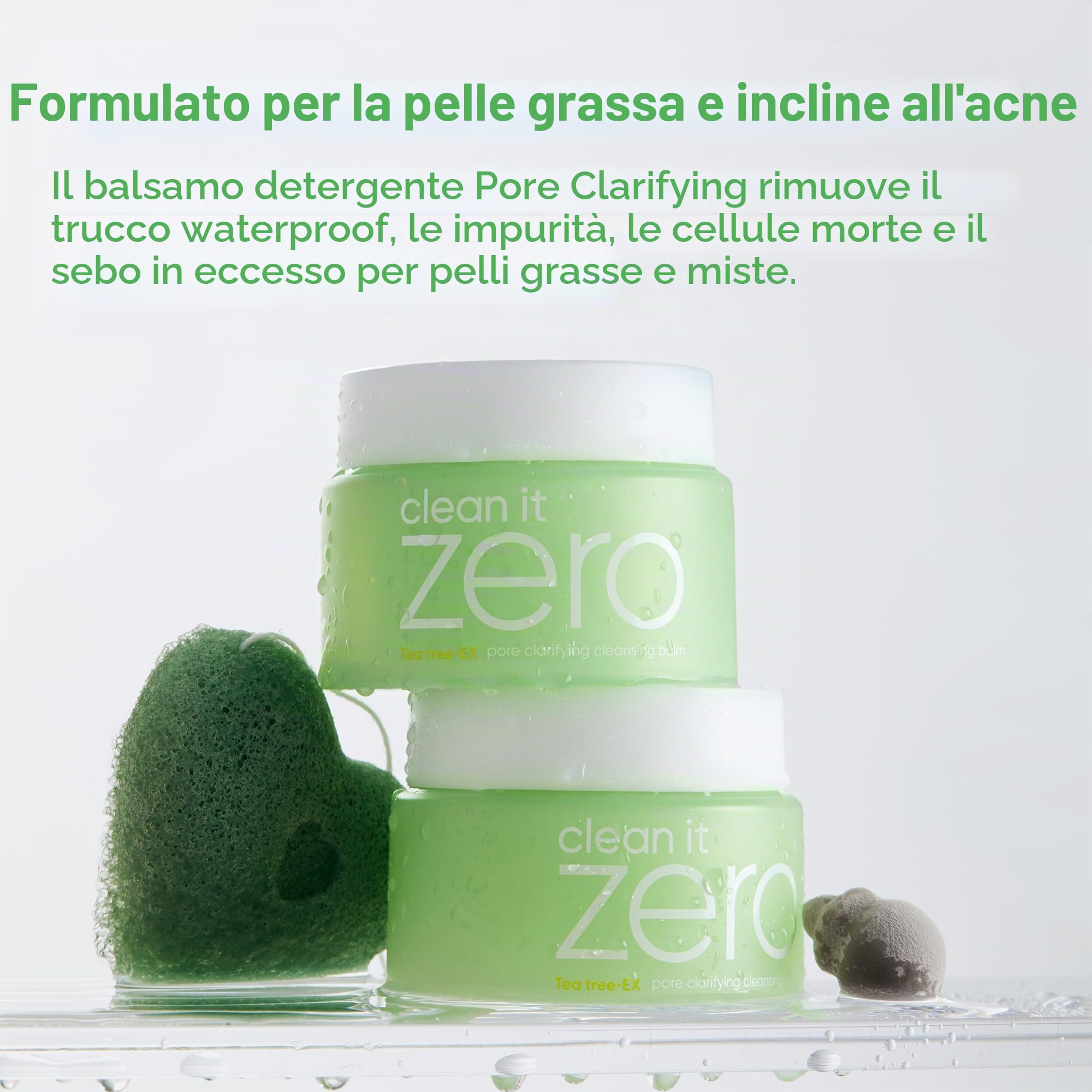 BANILA CO Clean it Zero Pore Balsamo detergente chiarificante | Struccante coreano, detergente viso per pelli grasse e acneiche | Vegano | Realizzato con AHA-PHA ed estratto di melaleuca
