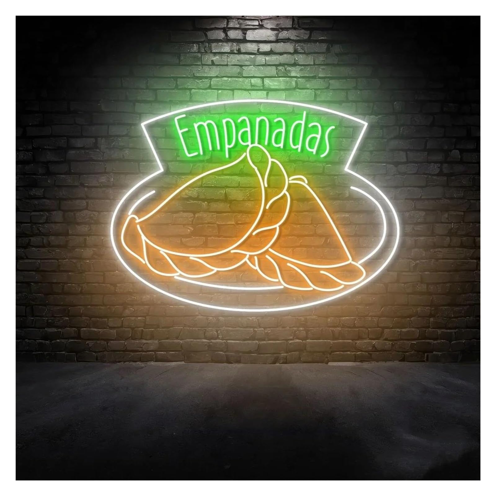 Sign Lamp Empanadas Neon Sign Mexican Food Shop Wall Hanging Decorative Lamps Restaurant Welcome Signboard USB Powered 63.5cm