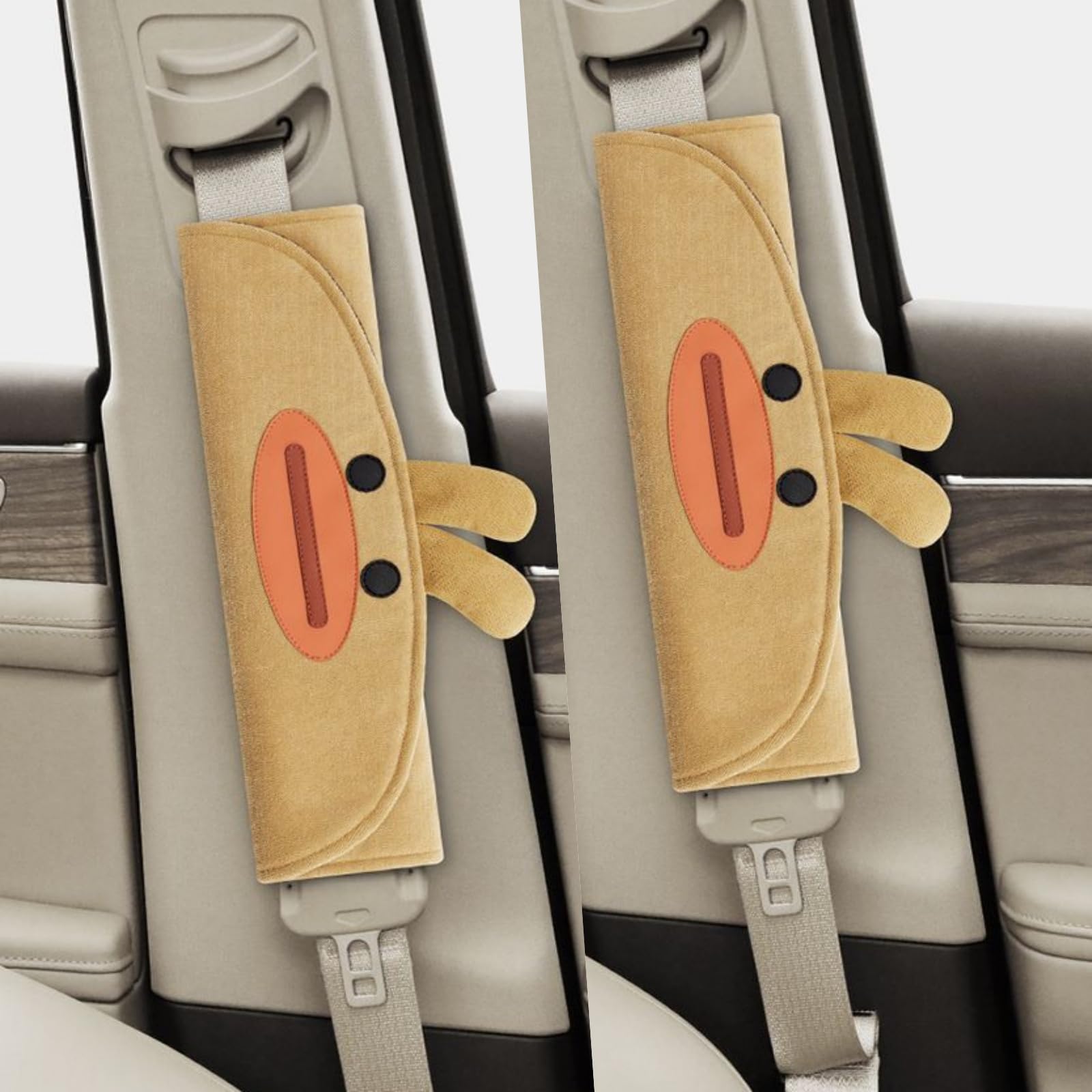 2 coperture per cintura di sicurezza, con simpatici animaletti in stile cartone animato, per bambini e donne, morbide coperture per cintura di sicurezza, cuscino per cintura di sicurezza,