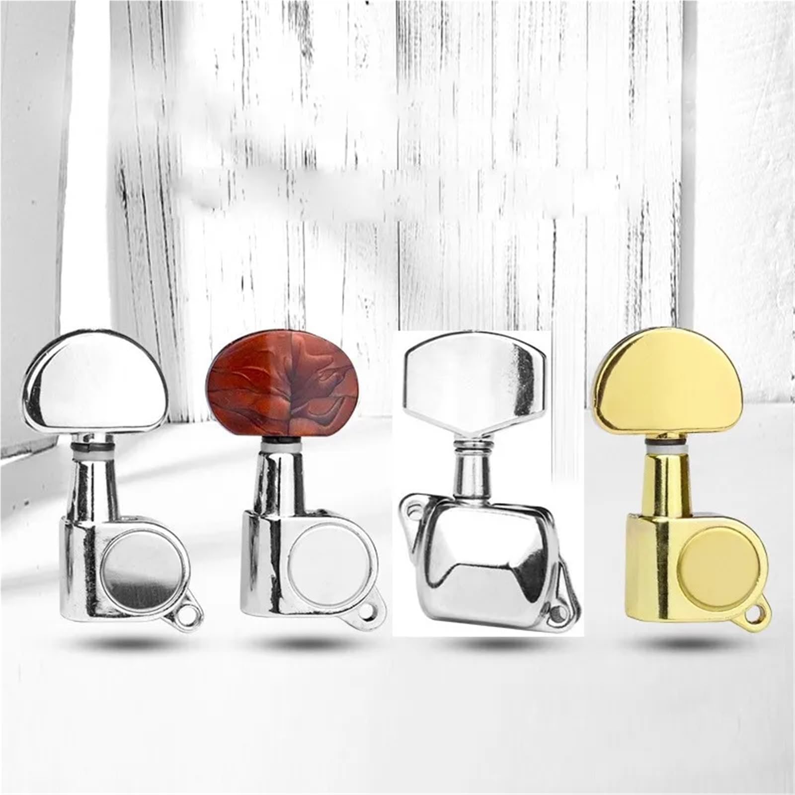 Afinador de Guitarra Clavijas de afinación cuerdas for guitarra folk, afinadores botón metálico semicerrados o totalmente cerrados, accesorios for clavijas | C 6Pcs