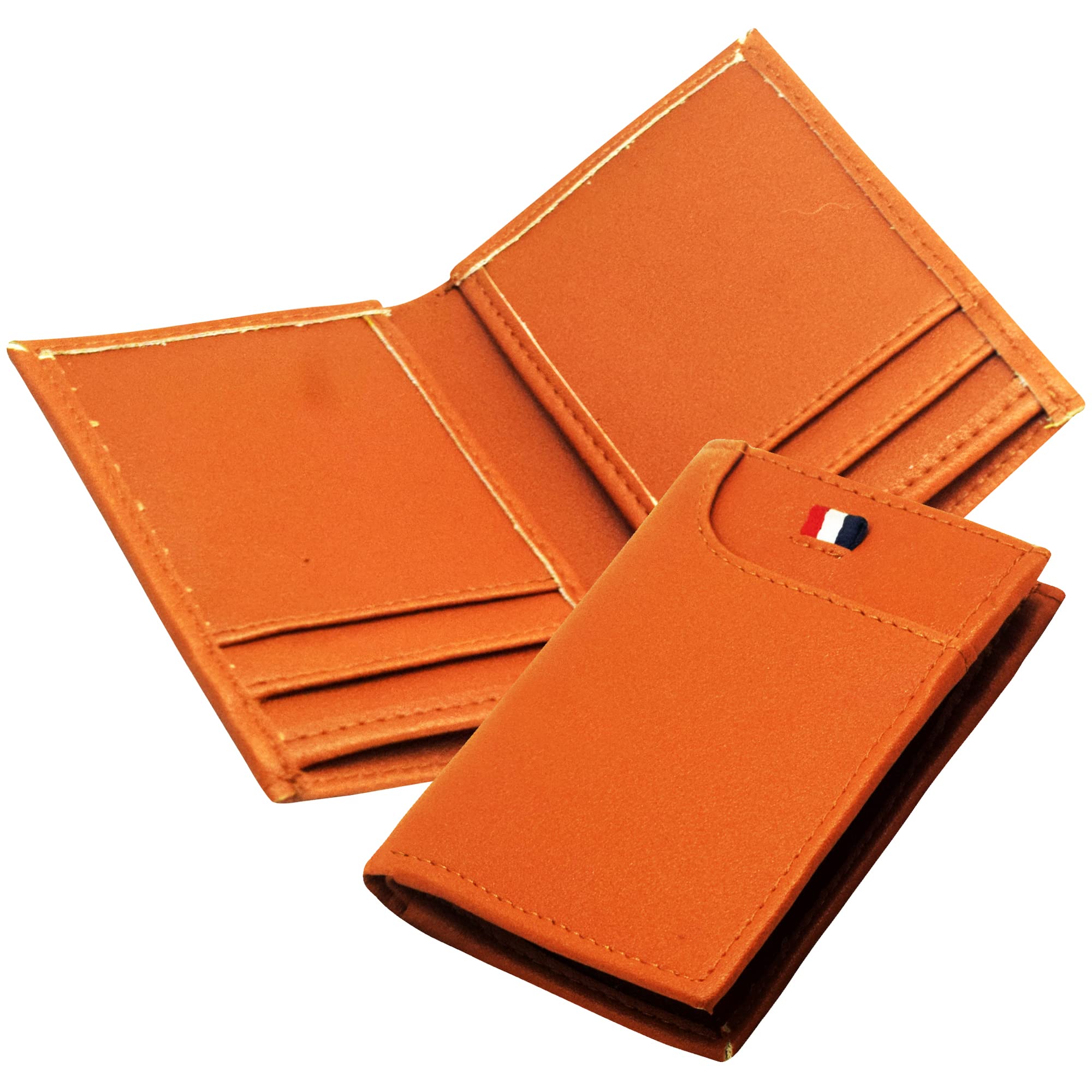 Green Dragonfly RFID Blocking Card Holder - Soft PU Leather, 7 Slots, Yellow, Compact & Secure