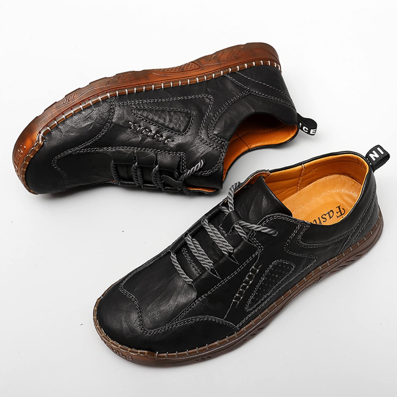 Hombres Casual Slip On Mocasines Zapatos de conducción Vestido de Cuero Mocasines Zapatillas Moda Walking Flats