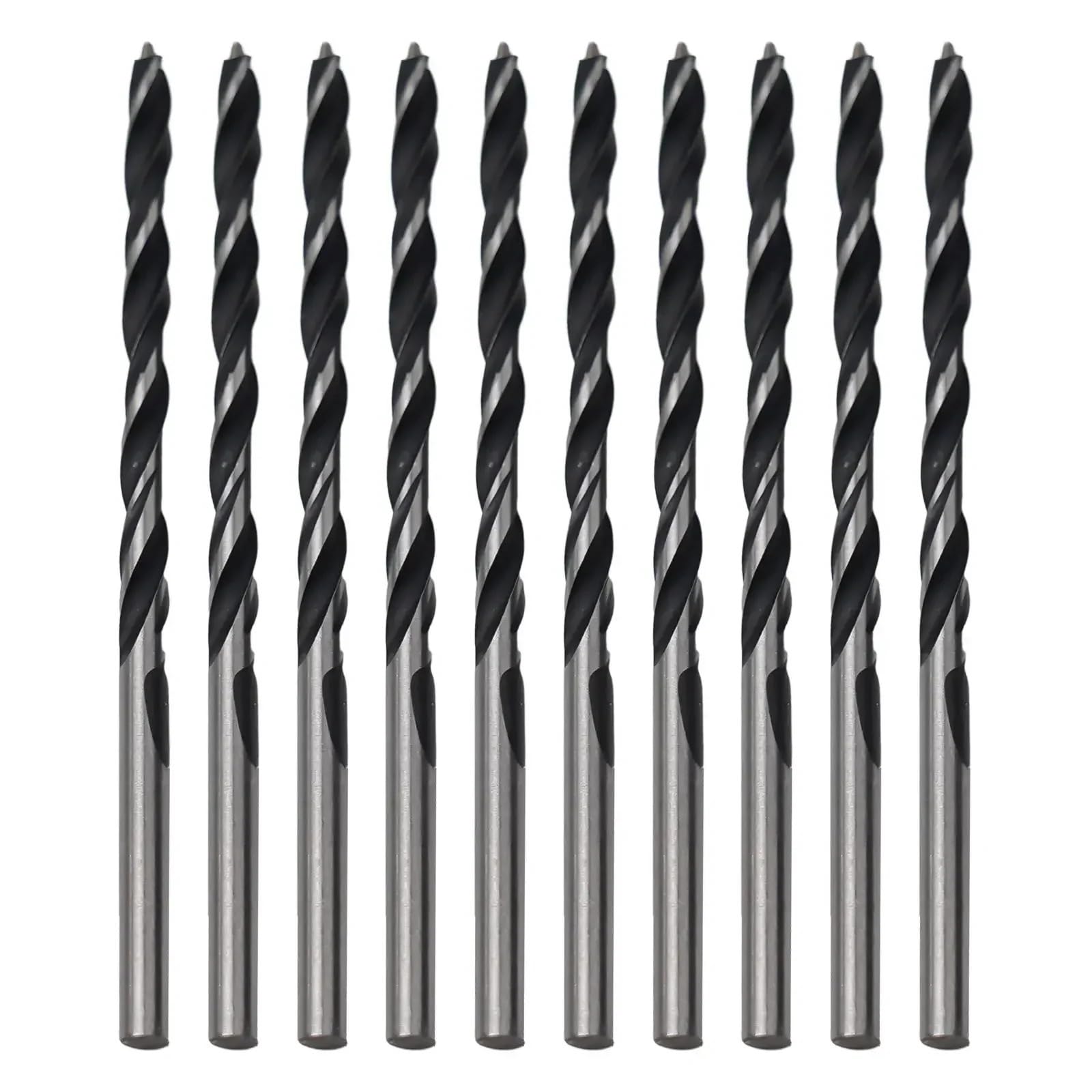 Twist Drill Bits,Metal Drill Bit,10pcs 3mm~10mm Wood Bit Set with Center Point, Spiral Auger Woodworking, High-Strength Metal and Artificial(3mm)