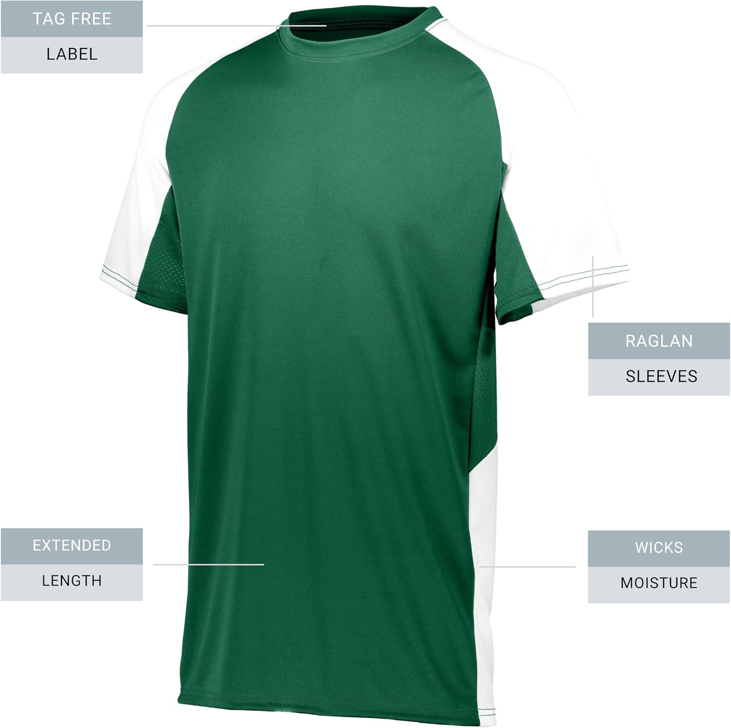 Augusta Sportswear Boys Cutter Jesey Dark Green/White