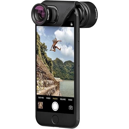 olloclip - Active Lens Set for iPhone 8/8 Plus & iPhone 7/7 Plus - TELEPHOTO & Ultra-Wide Premium Glass Lenses