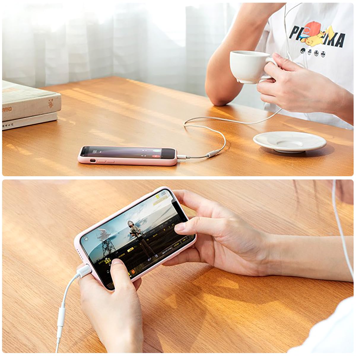 Adattatore Cuffie per iPhone MFi Jack 3.5mm Cavo Aux Audio Dongle Convertitore 2 Pack Compatibile con iPhone 14Pro/14/13/12/SE/11/X/XS/8/7