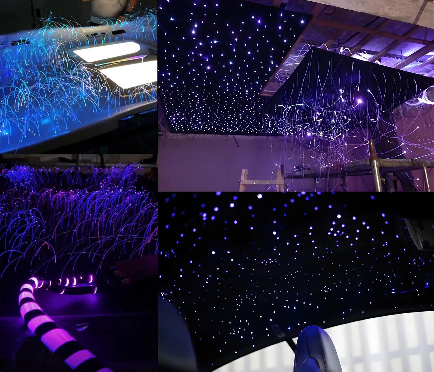 AKEPO 1 Rolle x 2 mm x 50 m, Lichtleiter-Lichtkabel, PMMA-Kunststoff, optische Fasern für LED-Sternlicht-Scheinwerfer-Stern-Deckenleuchten-Sets und Glasfaser-Beleuchtungsdekoration (ohne Lichtquelle)