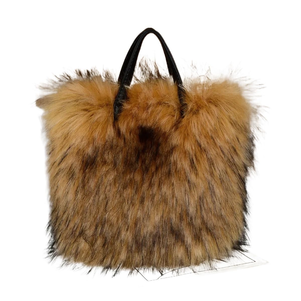 Bolsos de felpa para mujer, diseño de lujo, bolso de mano de piel sintética para invierno, suave y esponjoso, gran capacidad, bolso de mano de poliuretano