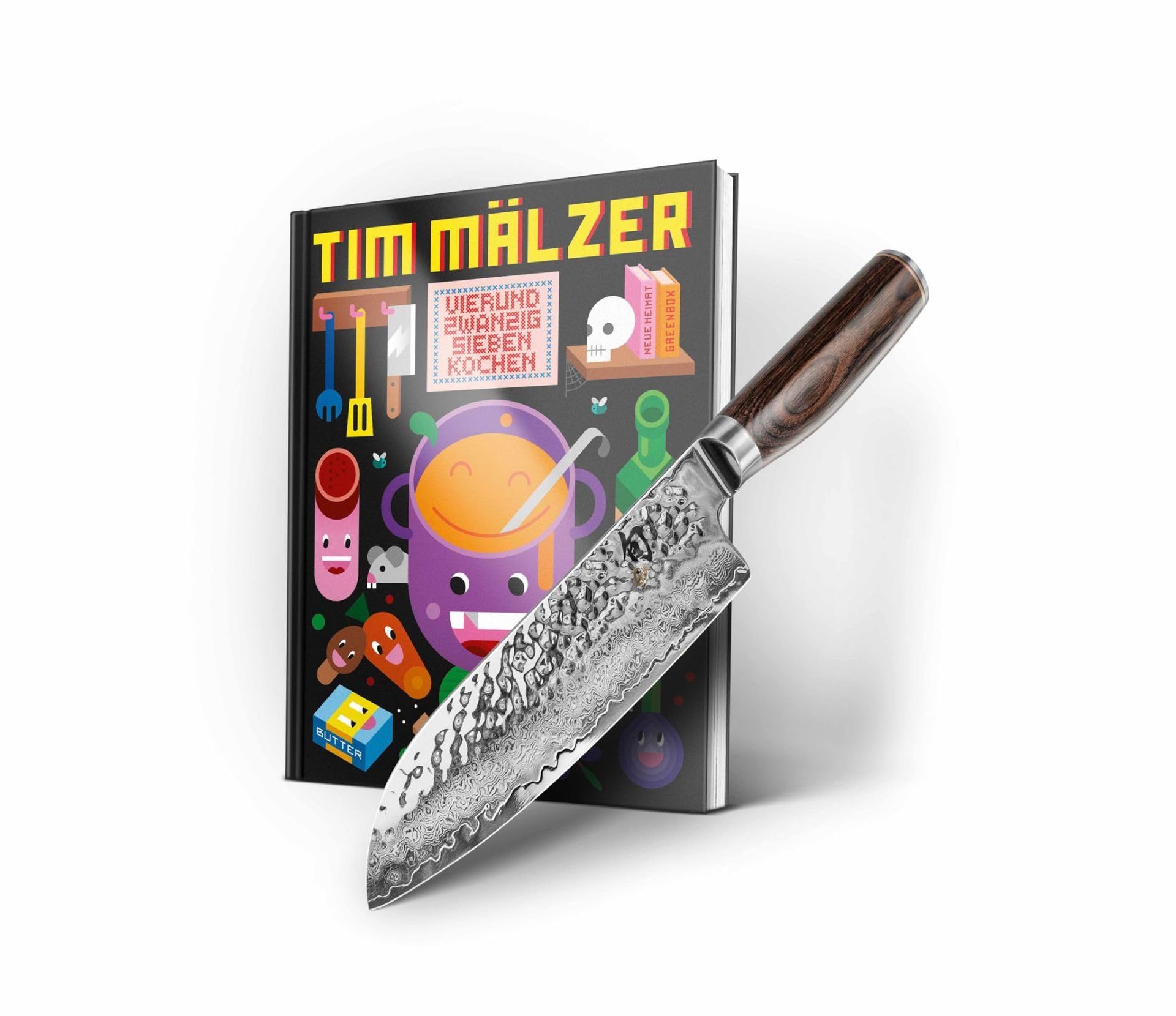 Kai Europe GmbH Kai Weihnachtsaktion Tim Mälzer TDM-W23, Santoku 18 cm + neues Kochbuch handsigniert limitiert