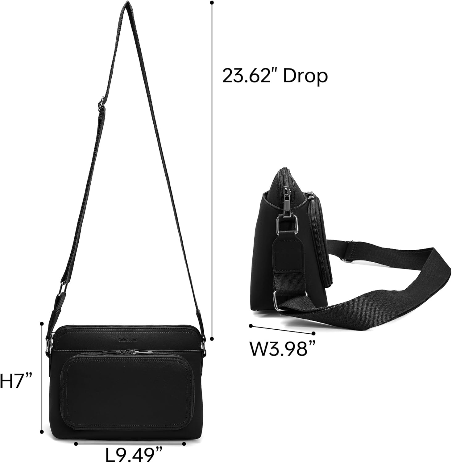 Leather Crossbody Purses for Women- Premium RFID Blocking Shoulder Bag with Adjustable Strap