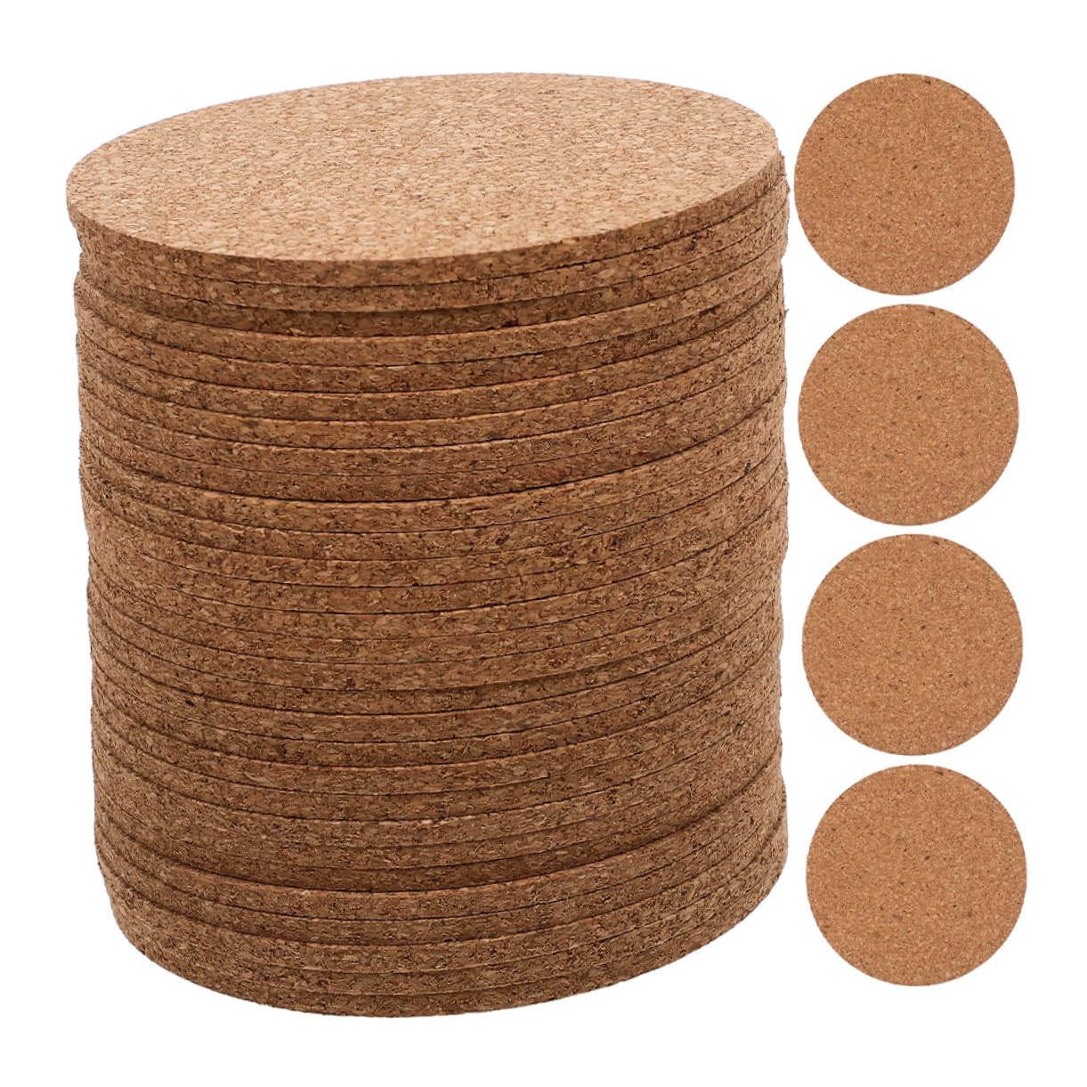 Dessous de verre en liège VALICLUD 50 pcs de 9 cm pour table