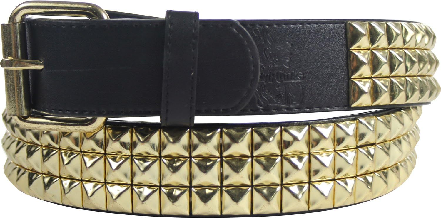 Punk Rock Classic Pyramid Studded Leather Belt by BodyPunks