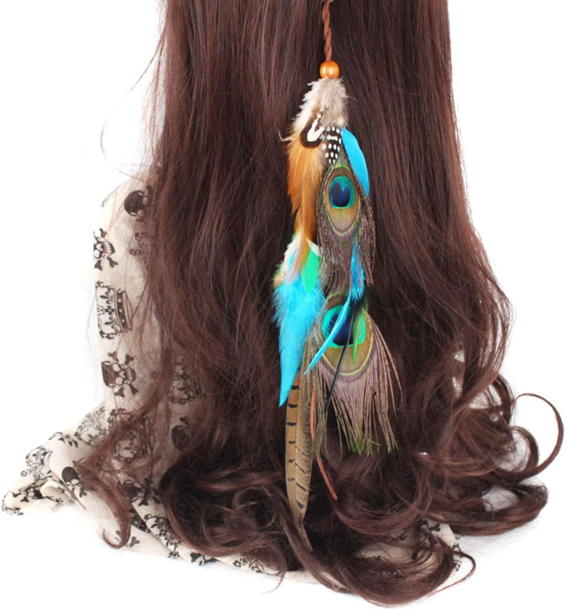 Amazon.com : Suoirblss 1 Pc Handmade Boho Hippie Hair Extensions with ...