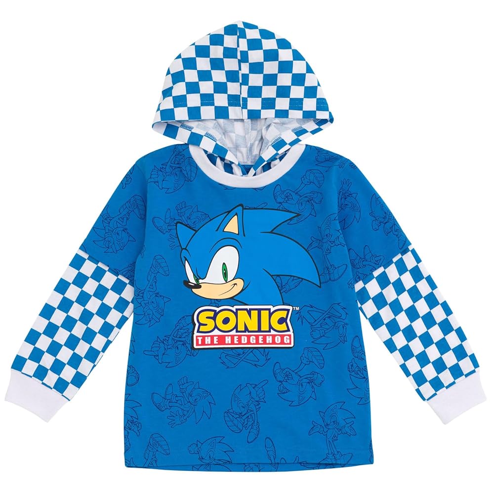 Amazon.com: SEGA Sonic The Hedgehog Little Boys Hangdown T
