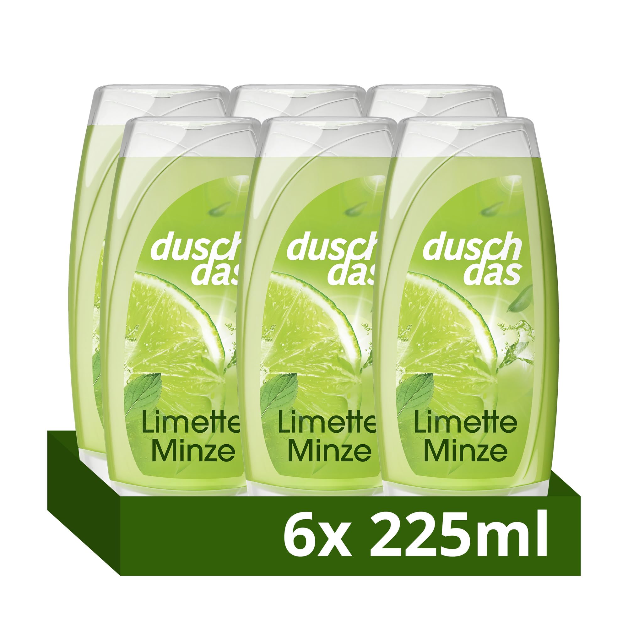 Duschdas Duschgel Limette Minze Duschbad mit Fresh-Energy-Duftformel sorgt fr einen erfrischenden Start in den Tag 6 x 225 ml