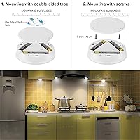 Vista 6 de LUXSWAY LED Puck Light, Ultra-Thin Touch Light, Battery Operated, Tap Lights, 60 Lumens, Stick on Lights, Under Cabinet Lighting, Ideal for Kitchen