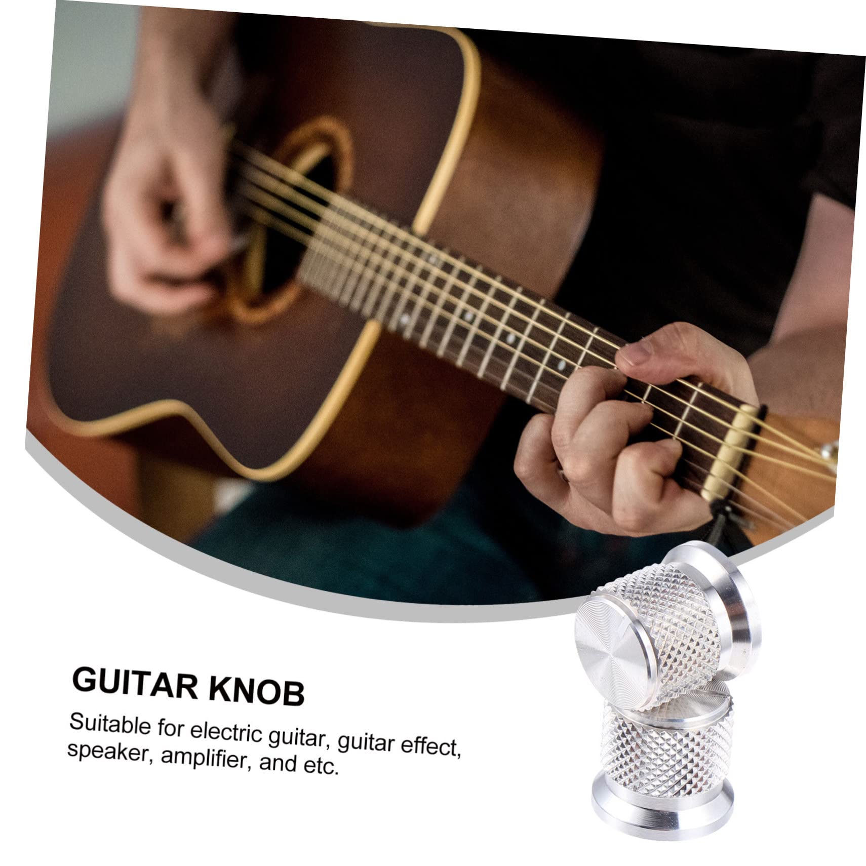 BESTonZON 3sets Vintage Style Guitar Knobs Knurled Barrel Volume Tone Control for and 2pieces*3