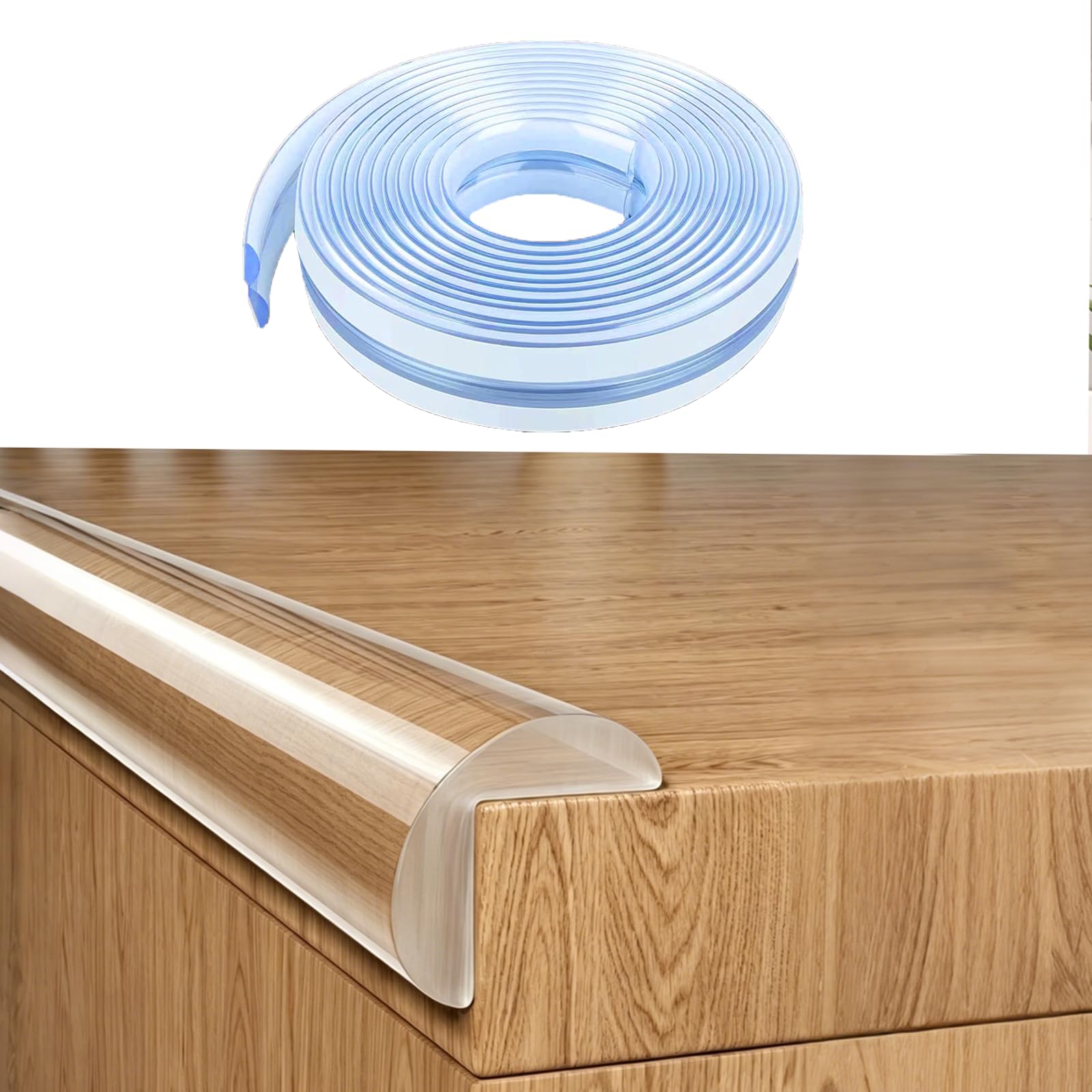 Clear Corner Protectors Adhesive Tapes, Baby Child Safety Edge Protection, Against Sharp Corners Furniture Transparent Soft Silicone Protection-2M