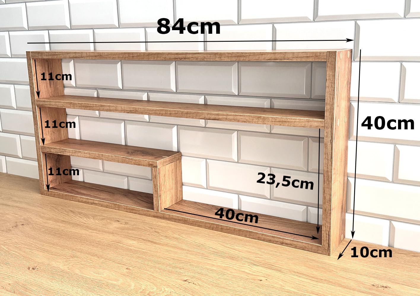 Portaspezie da cucina - Supporto per spezie e tazze | Pratico organizer per piano di lavoro e utensili da cucina | Rovere 12