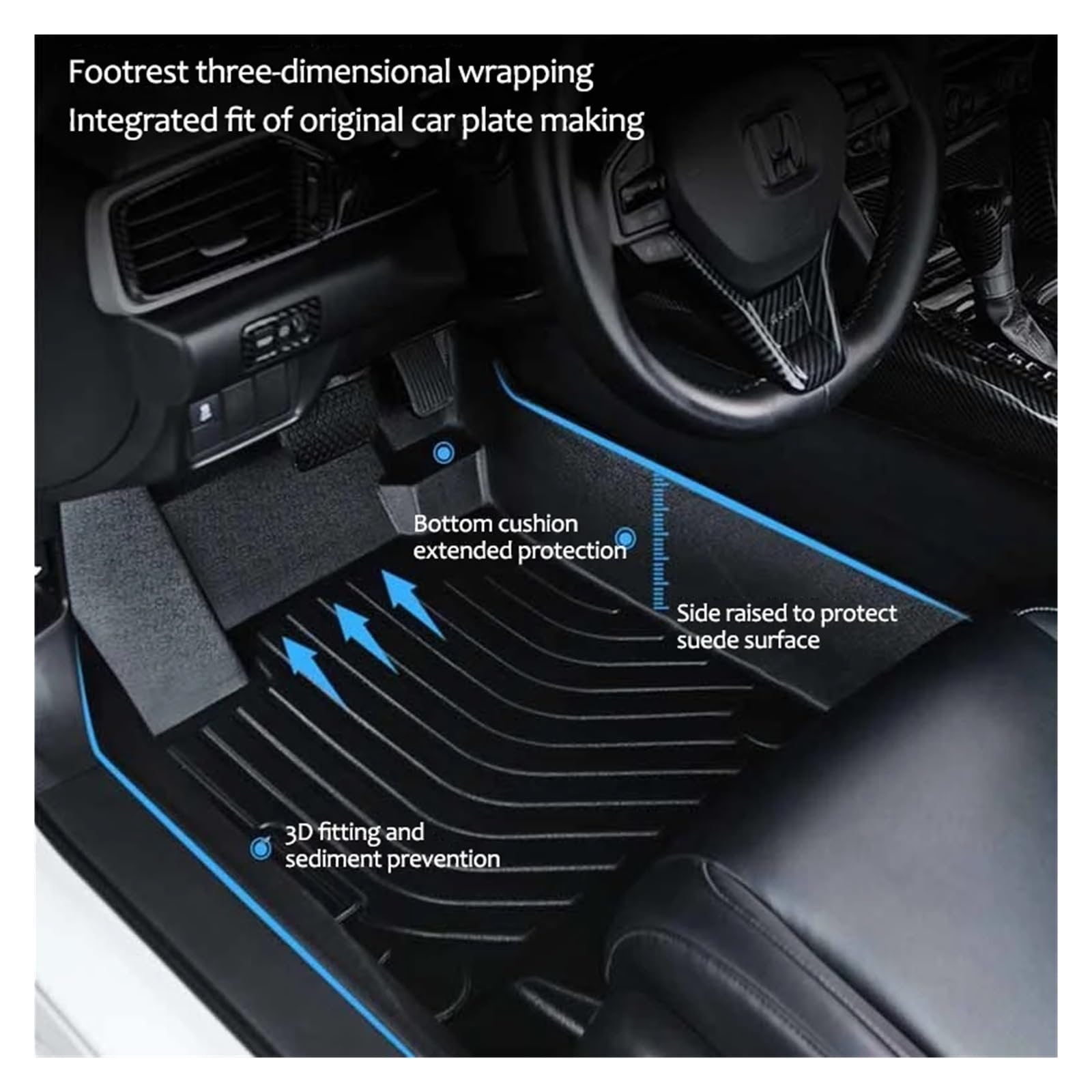 Car Floor Mats Compatible for Lynk Co 09 2022-2026 6seat 7seat Fuel PHEV EMP Anti-Dirty Pads LHD Foot — view 5