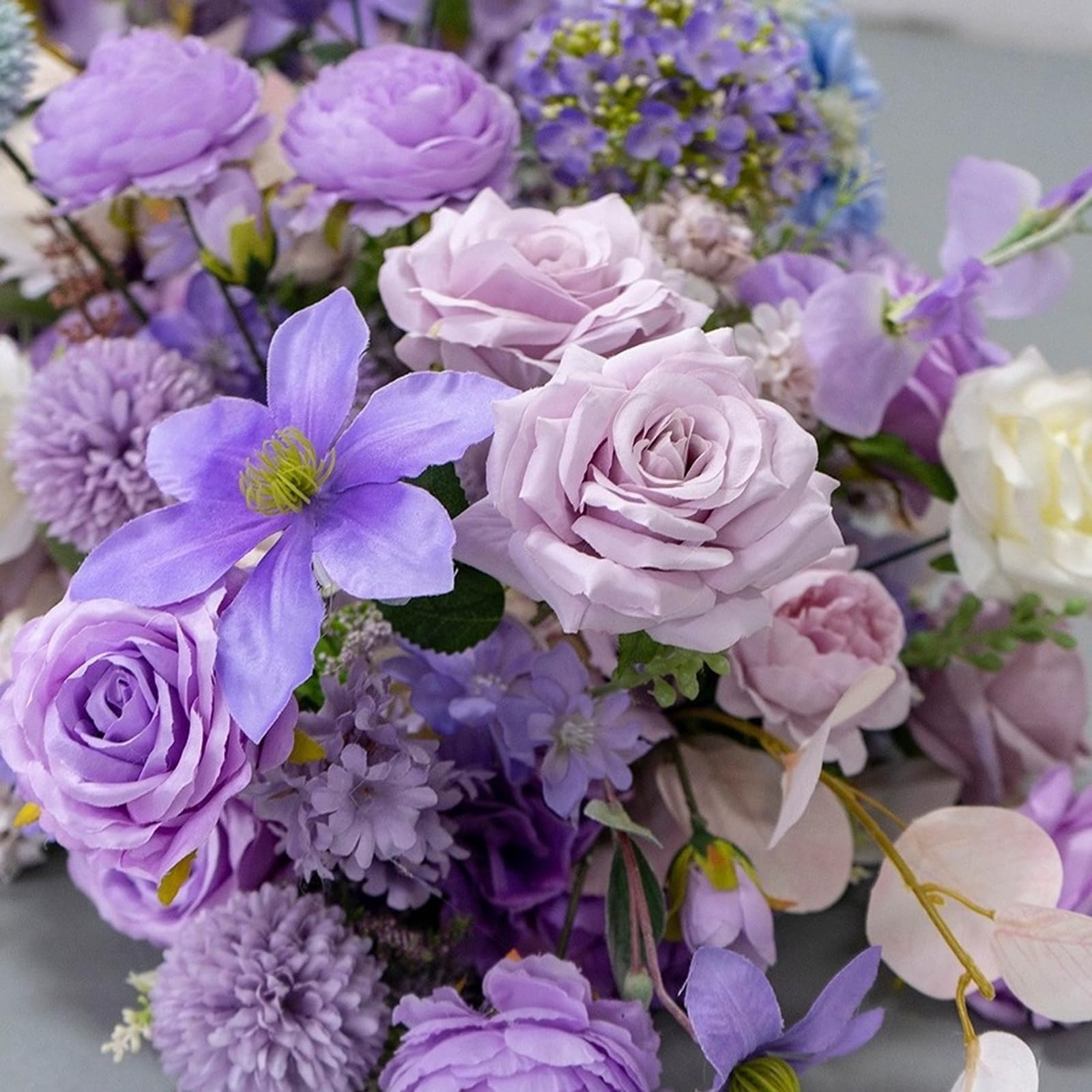 Leuchtende Künstliche Rosenhortensien – Große Blumenkugel Für Hochzeiten, Partys & Events – Mehrfarbiger Tischläufer & Hintergrunddekoration Aus Grün 1 200 * 40CM
