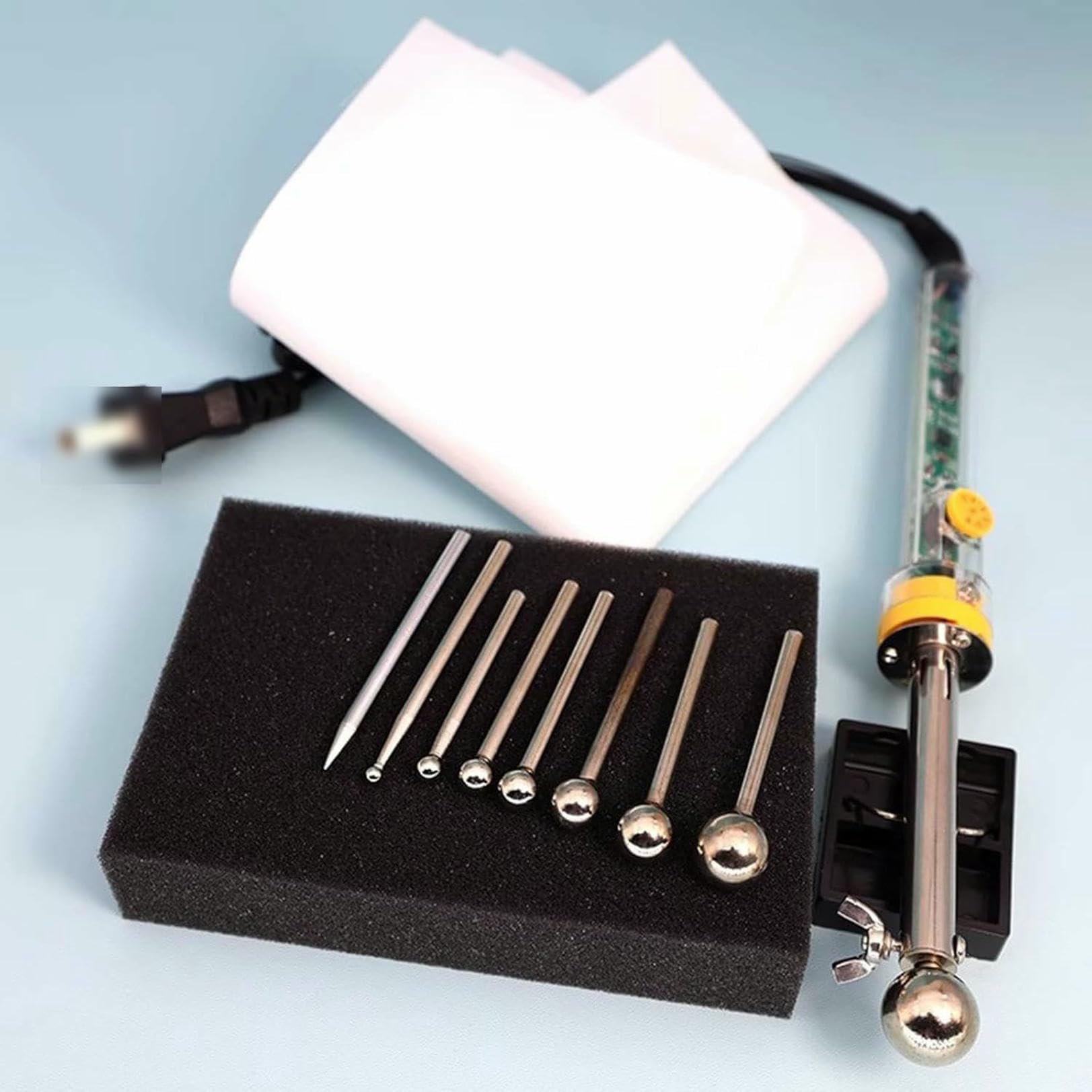 Outils électriques de fabrication de fleurs en tissu avec 8 têtes en acier pour soie et laine