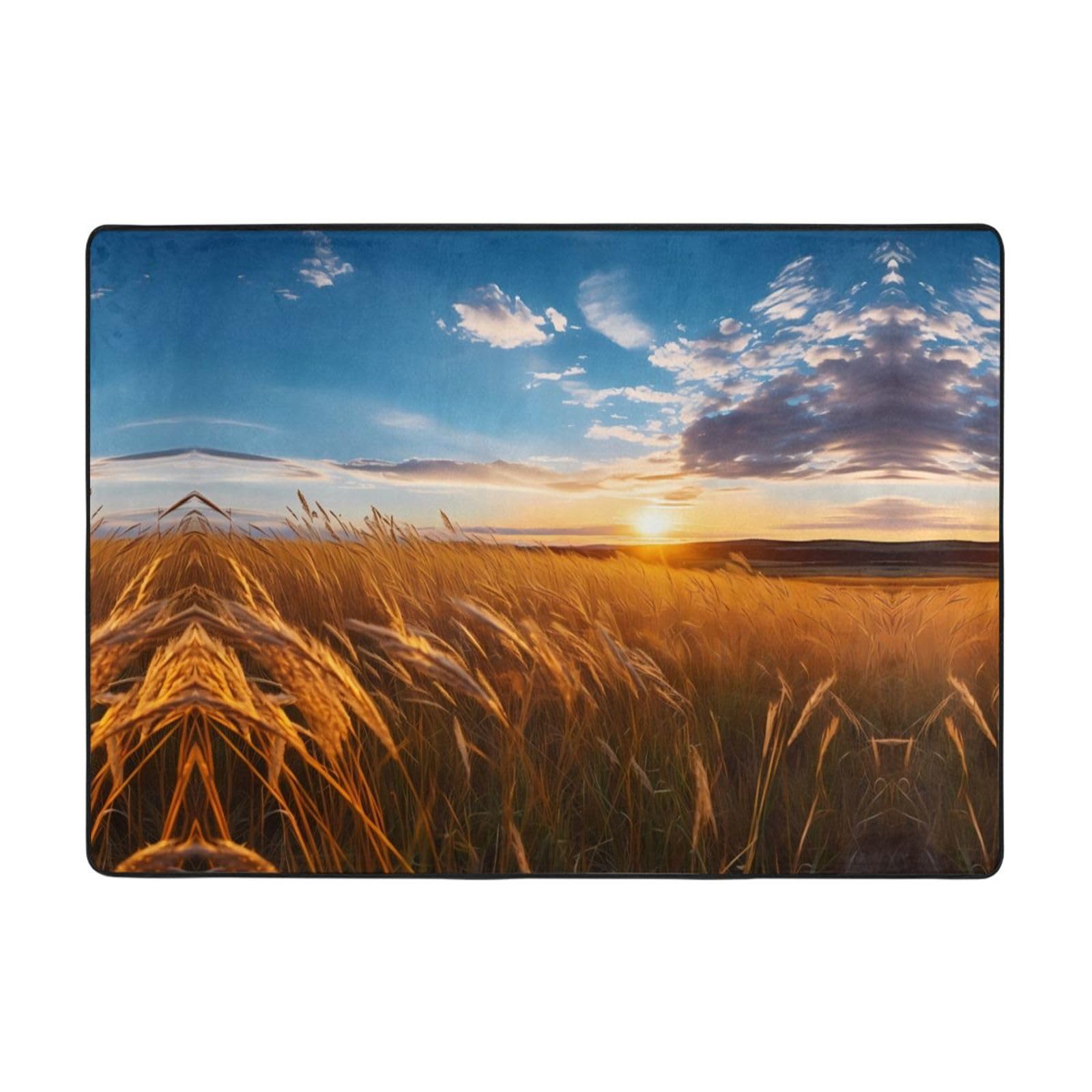 Tapis vague de blé grand tapis de salon table basse bureau