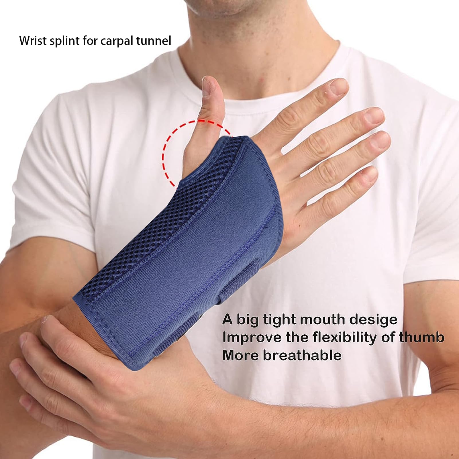 New Carpal Tunnel Wrist Support Brace With 2 Metal Splint Right Hand for Men Women Wrist Splint Stabilizer Hand Support Help Relieve Carpal Tunnel Pain Arthritis Tendonitis RSI Sprained (Beige-L) - Image 4