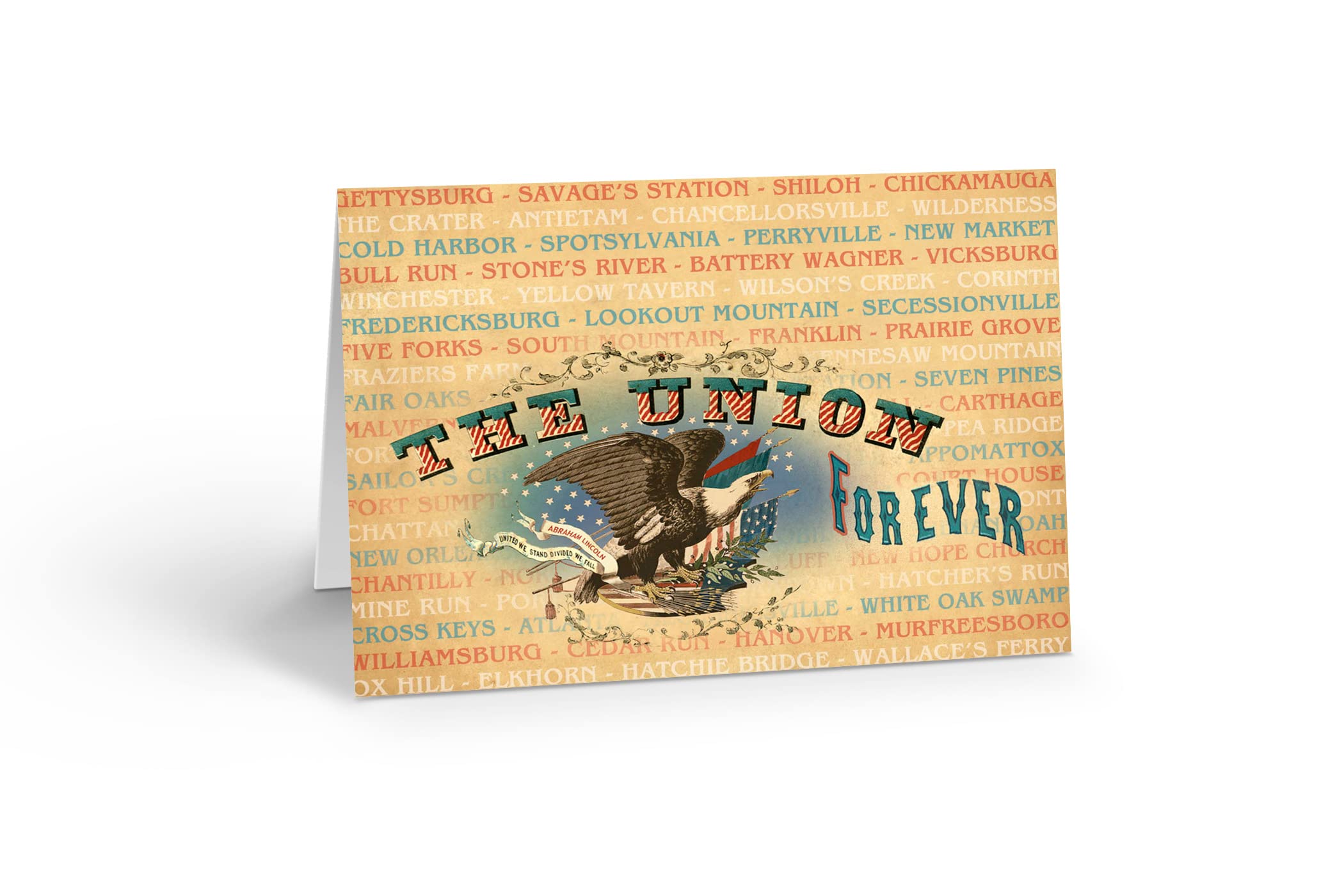 Amazon.com: Historical Note Cards - Famous Civil War Battles 'The Union  Forever' Note Card- 10 Boxed Cards & Envelopes : Office Products