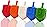 100-Pack Hanukkah Dreidels Multicolor Plastic Chanuka Draydels with English Transliteration, Includes Dreidel Game Instruction Cards