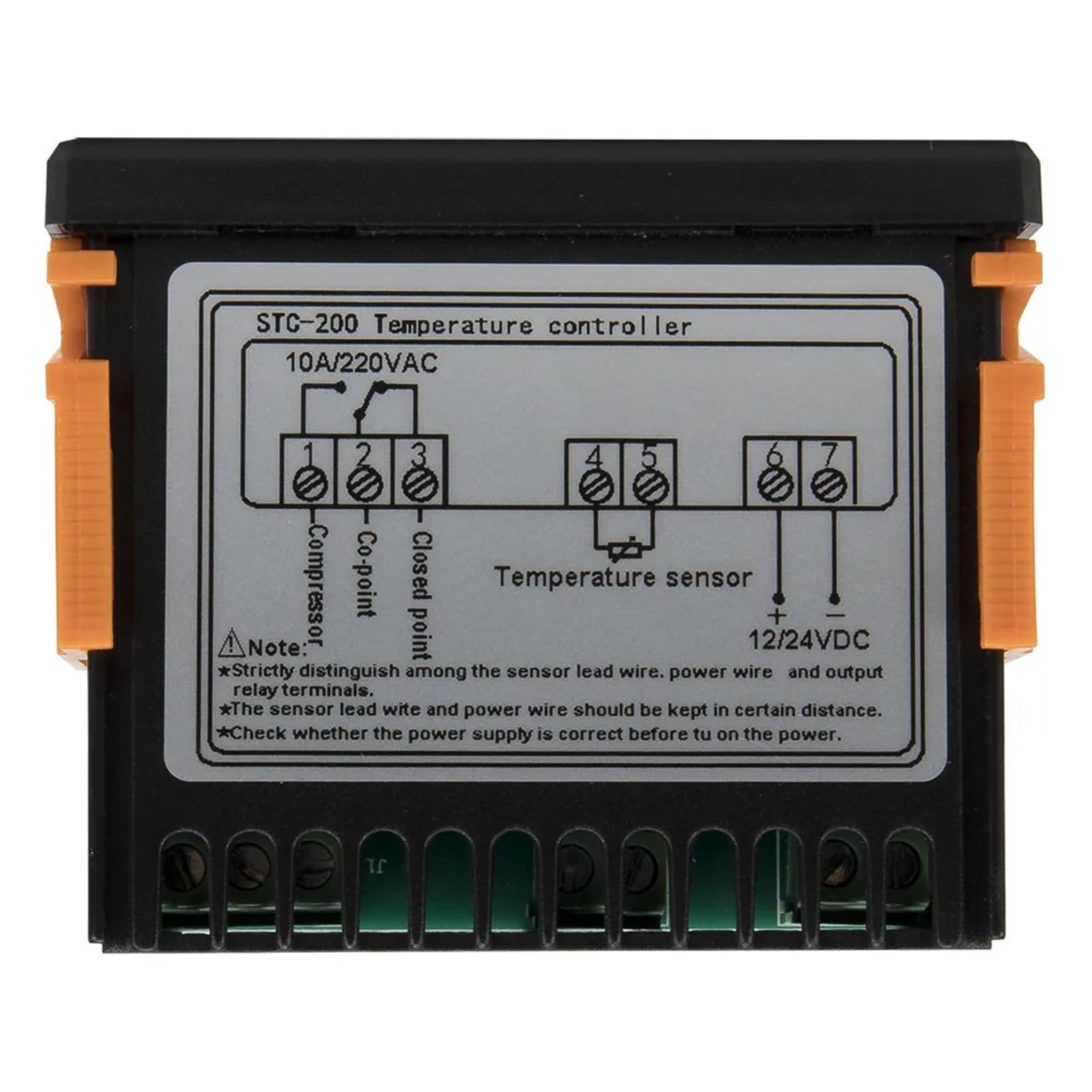 Regolatore di temperatura STC-200 AC 220V AC/DC 24V 12V(220VAC)