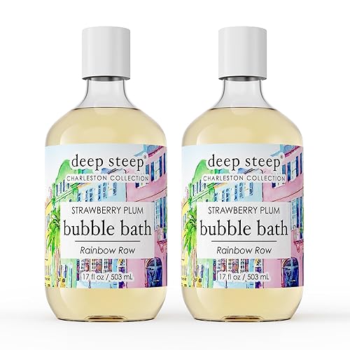 Deep Steep Baño de burbujas 17 onzas paquete de 2 ciruela fresa