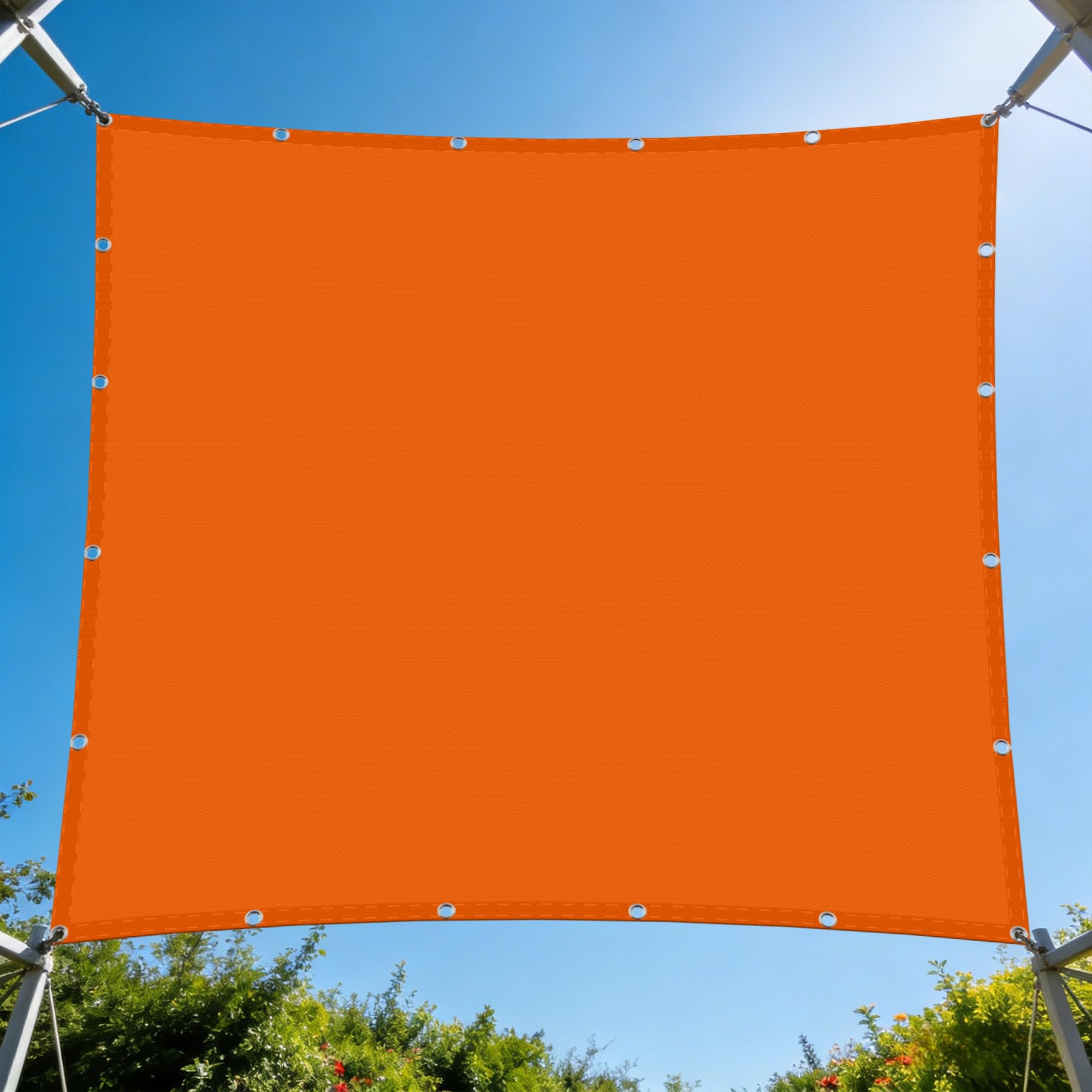 Voile d'ombrage étanche 160x260 toile solaire extérieur orange balcon