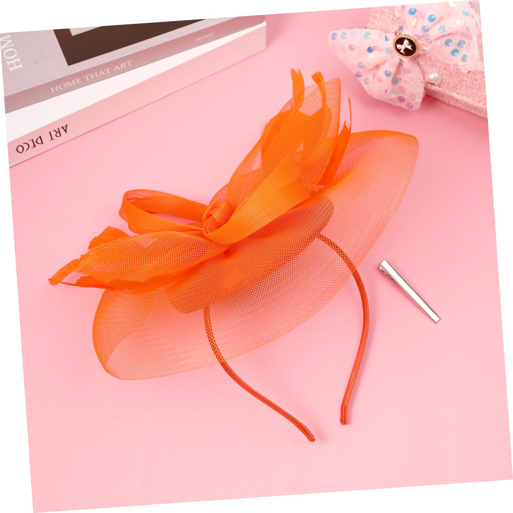 GALPADA 3pezzi Fascinator Elegante per Donne con Fiori Piuma e Rete Cappello da Cerimonia per Matrimoni Tea Party e Banchetti Accessorio Femminile Romantico e Comodo da Indossare