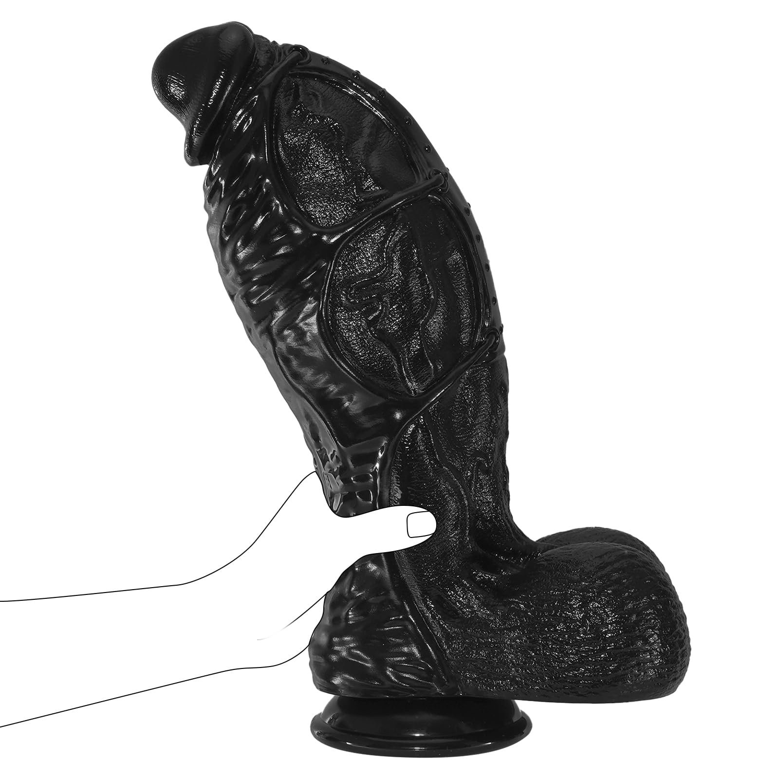 Huge Black Dildo Adult Toys 4.4'' Diameter, 13'' Big Fat Giant Dildos