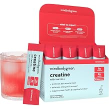 mindbodygreen creatine with Taurine+ | 30 Watermelon On-The-Go Sticks