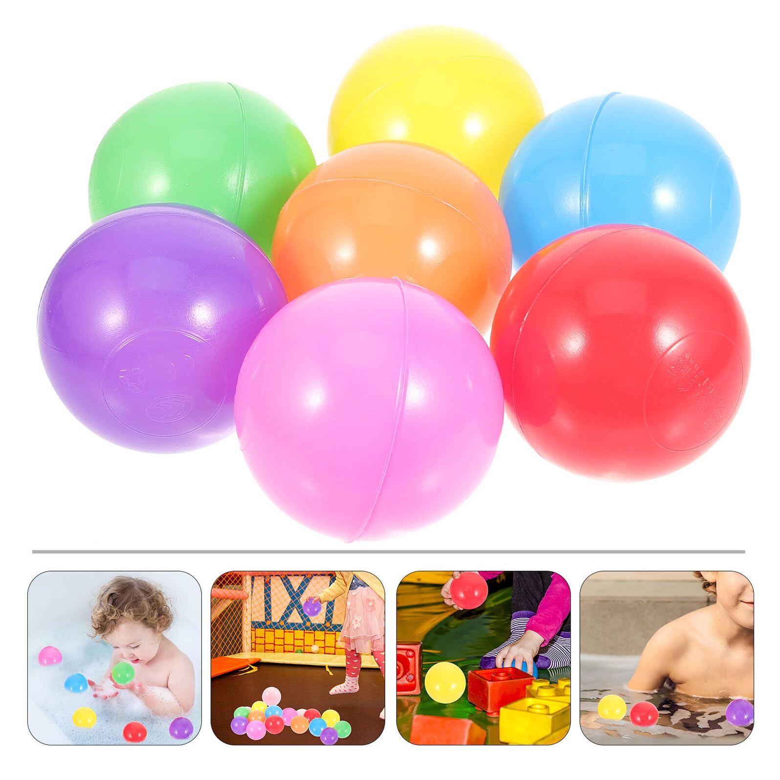 50 pezzi Palline Colorate per Piscina e Recinto Giochi Palline in Plastica Leggere per Adatte per Piscine Gonfiabili Tende e Aree Gioco per Riconoscimento Colori e Divertimento