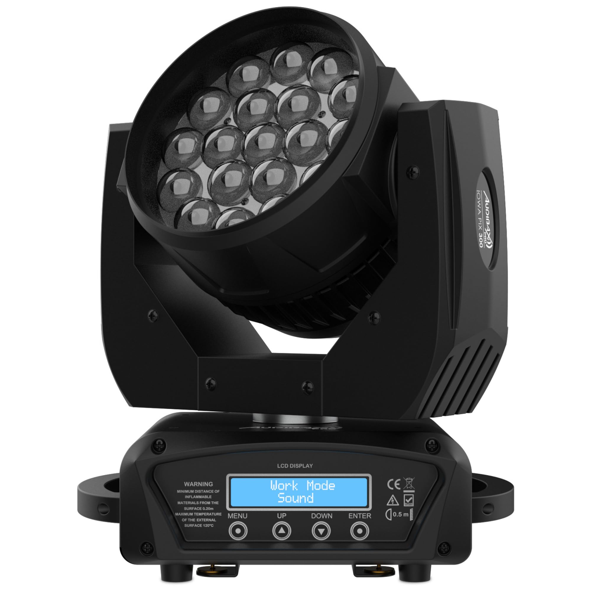 Audibax Iowa Pix 300 Zoom Motorizado RGBw Cabeza Móvil 19 Leds x 15W
