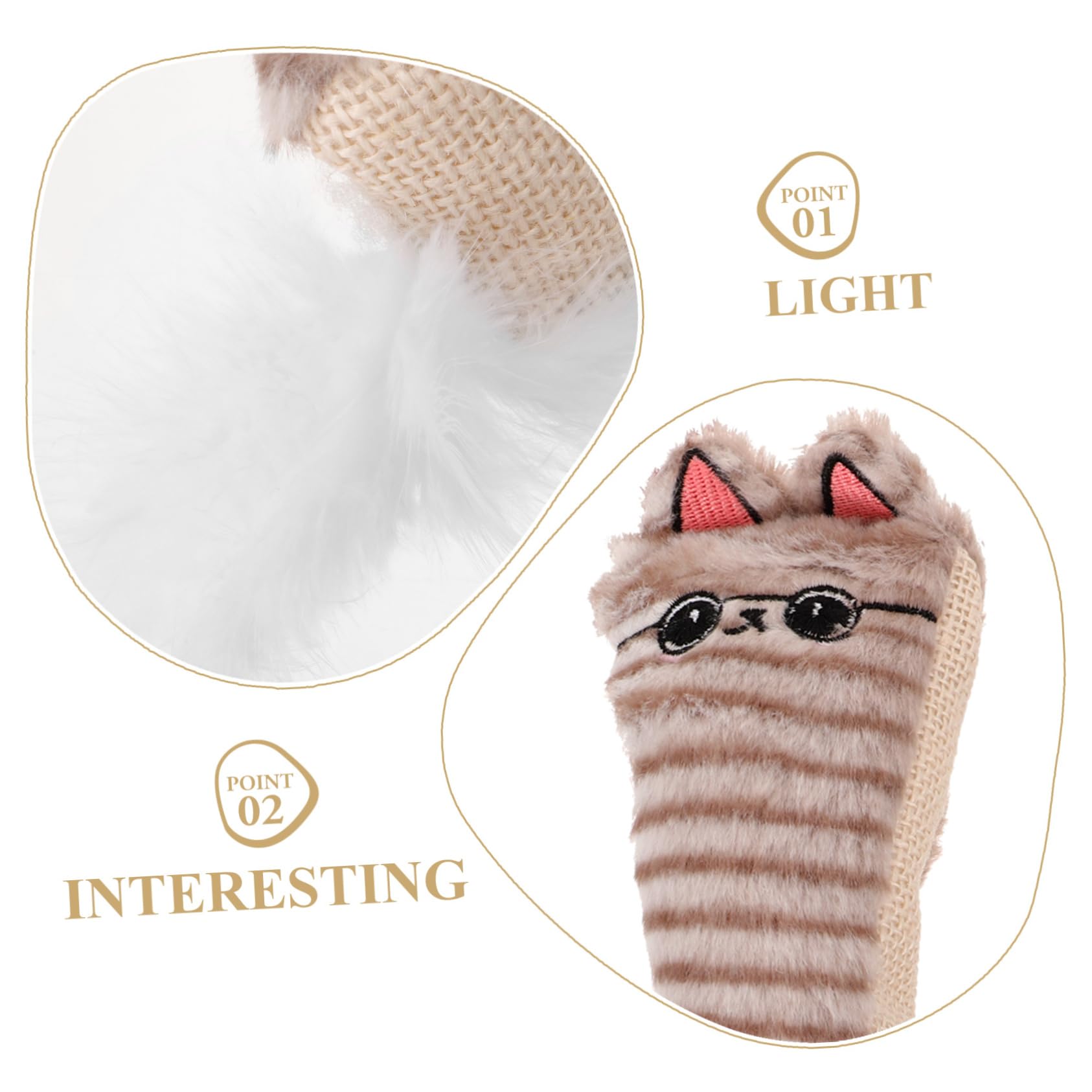 Didiseaon Jouet en Peluche en Papier Sisal pour Chat Jouet Interactif À Mâcher pour Chaton
